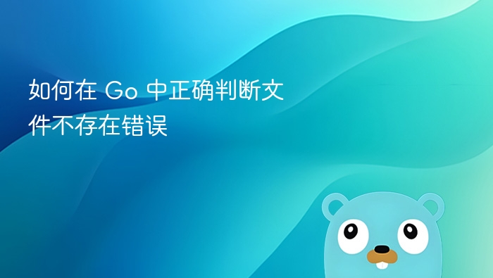 如何在 Go 中正确判断文件不存在错误
