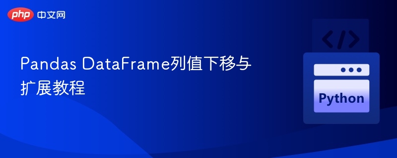 Pandas DataFrame列值下移与扩展方法