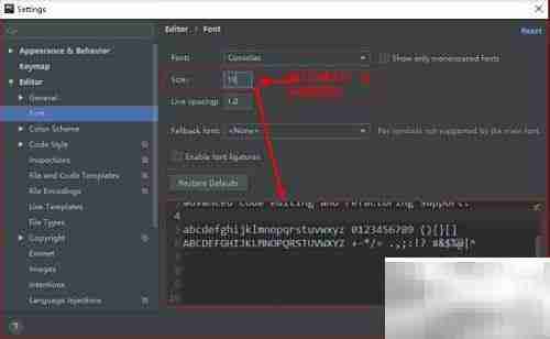 PyCharm字体设置指南