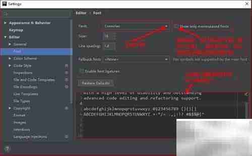 PyCharm字体设置指南
