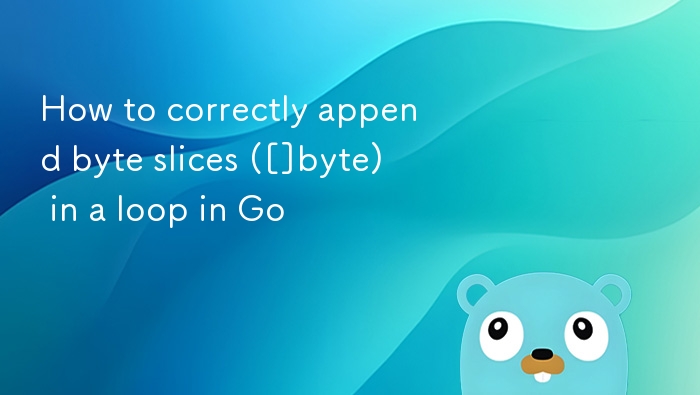 Go 中循环追加字节切片方法