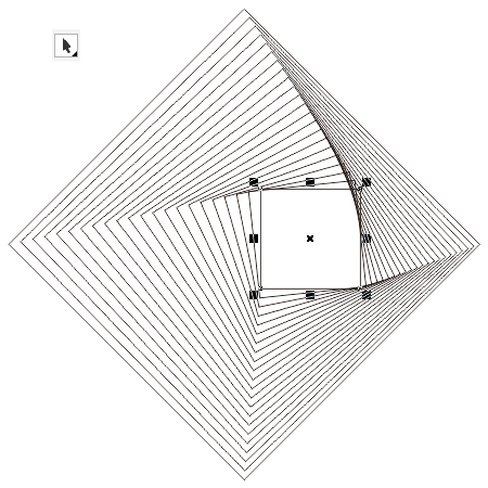 CDR怎么制作旋转风筝渐变线条平面图案