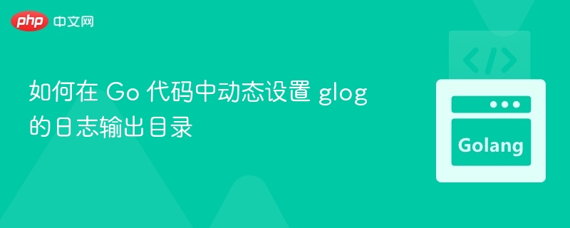 Go 中动态设置 glog 日志路径方法