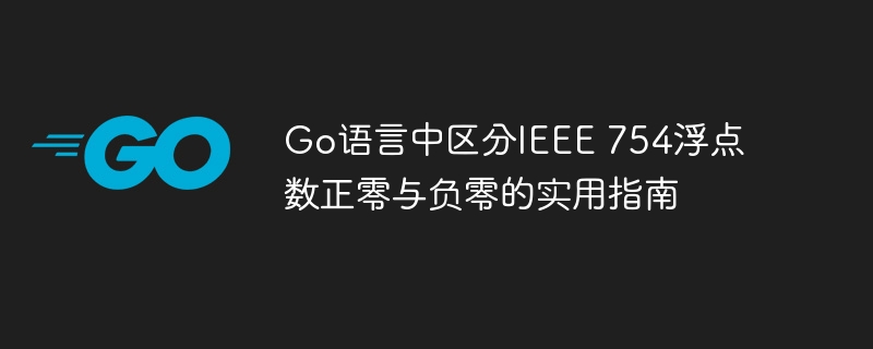 Go语言中区分IEEE 754浮点数正零与负零的实用指南