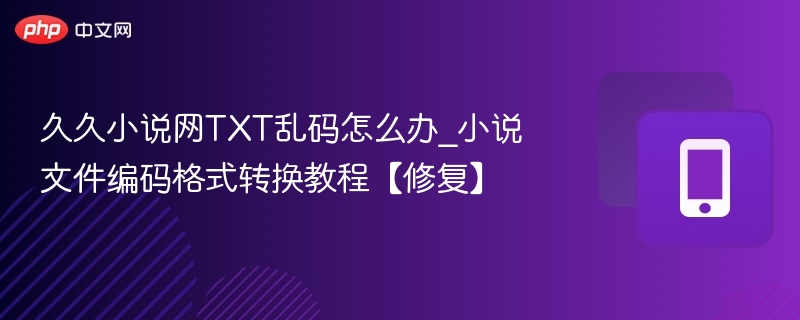 久久小说网TXT乱码修复方法