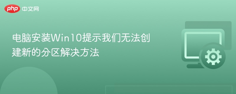 Win10无法创建新分区解决方法
