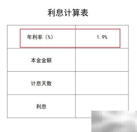 年利率1.9%怎么算利息