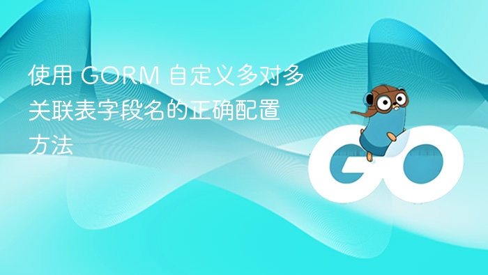 GORM 多对多关联字段配置详解