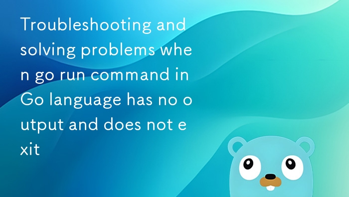 Go run 无输出不退出的排查方法
