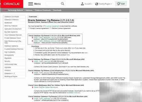 Oracle数据库下载指南