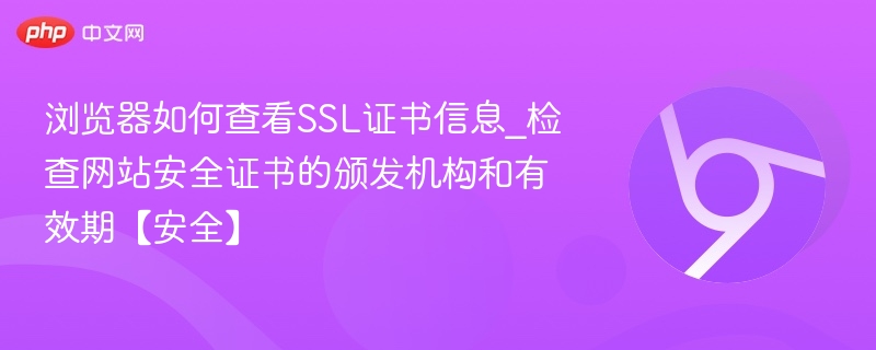 浏览器查看SSL证书方法｜安全证书信息全解析