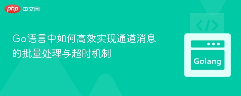 Go通道批量处理与超时技巧