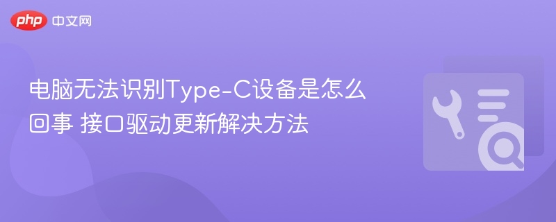 电脑不识别Type-C设备怎么解决
