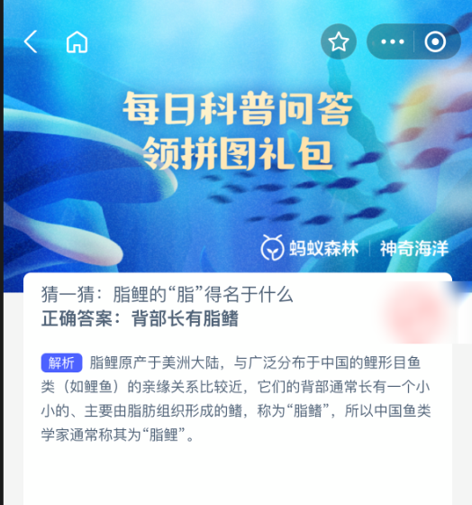 猜一猜:脂鲤的脂得名于什么