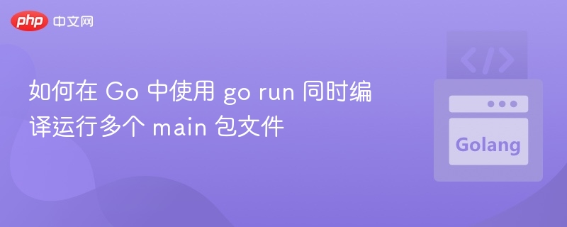 go run 运行多个 main 包的正确方法