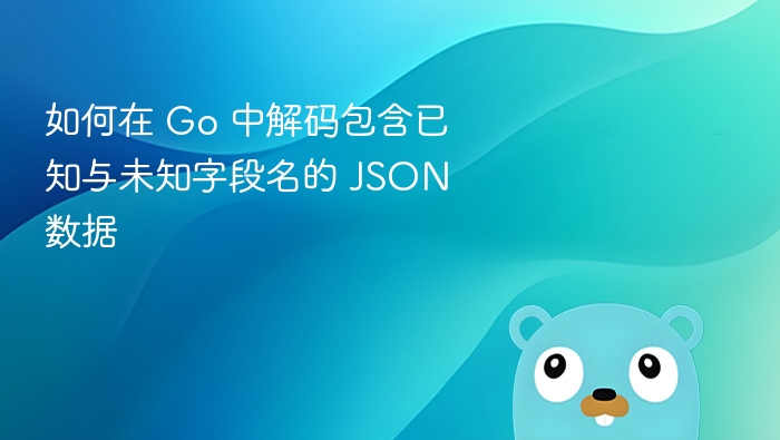 Go 解析含未知字段的 JSON 数据方法