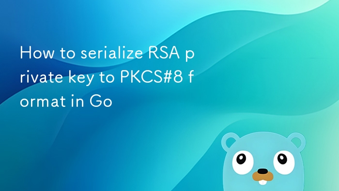 Go 中RSA私钥PKCS#8序列化方法