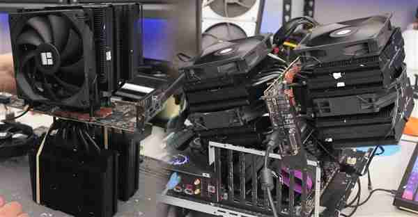 RTX 2060装上双CPU塔式散热器：热点温度骤降35°C！