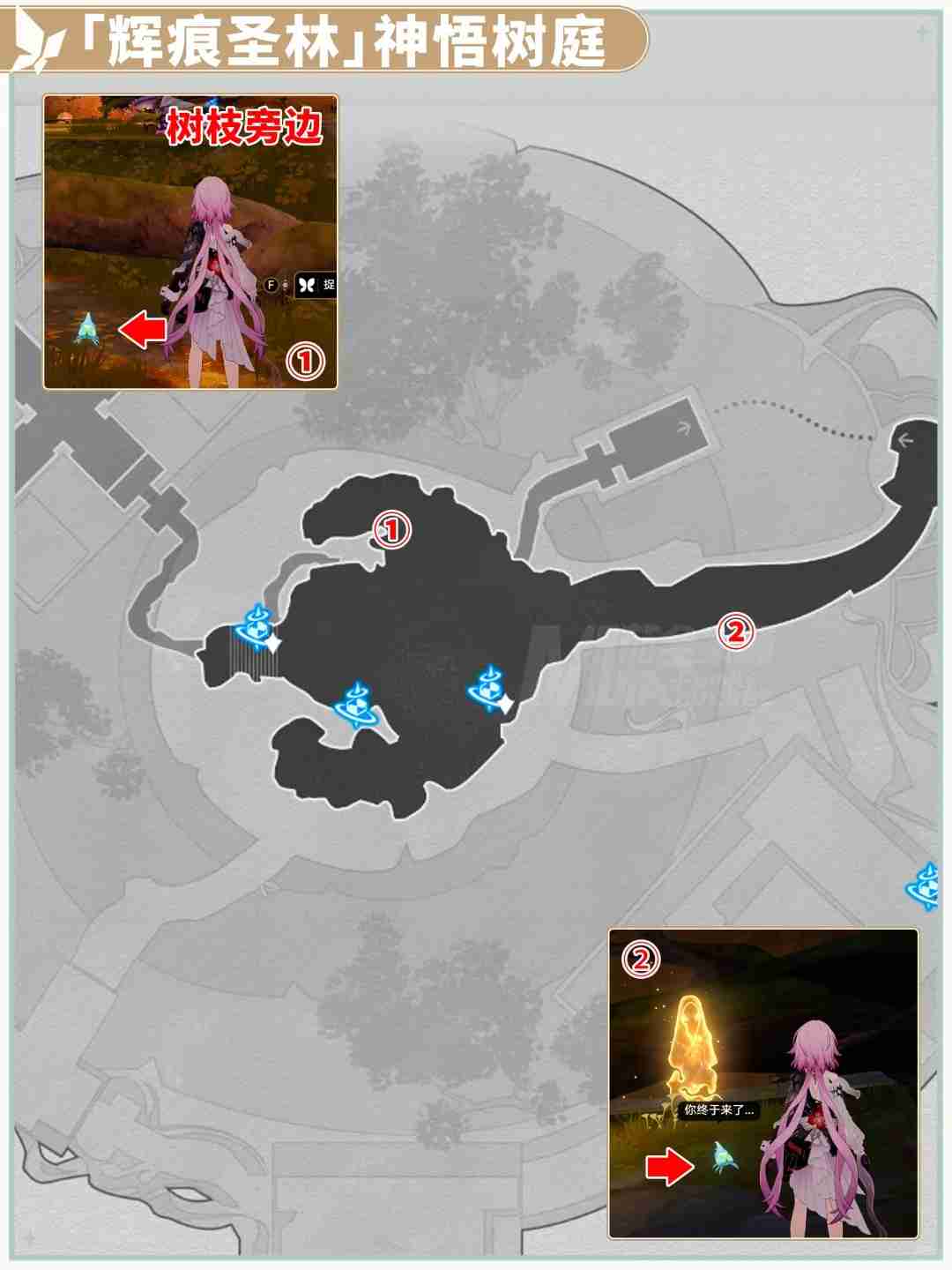 崩坏星穹铁道辉痕圣林神悟树庭若虫收集攻略-辉痕圣林神悟树庭若虫收集攻略