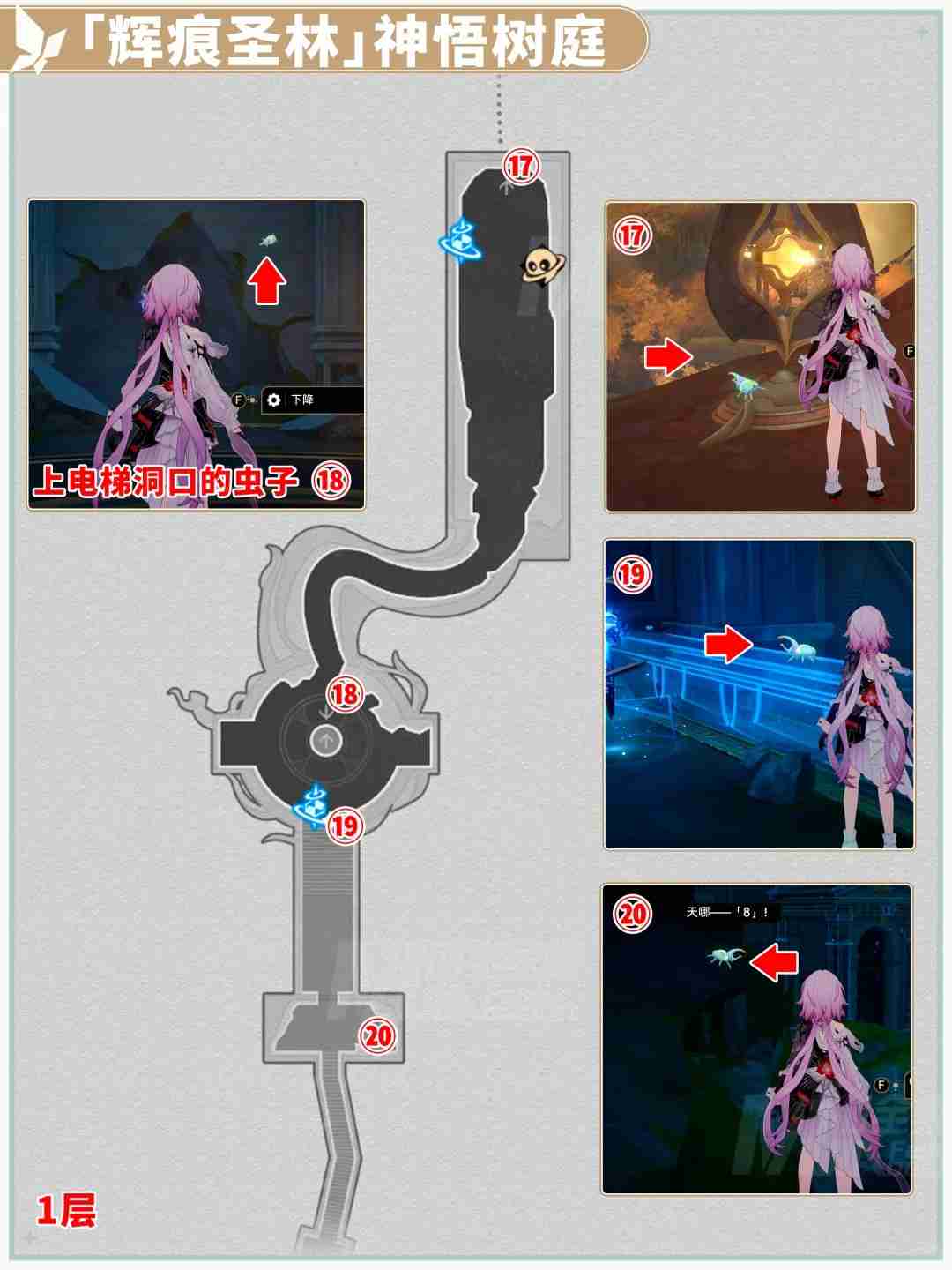 崩坏星穹铁道辉痕圣林神悟树庭若虫收集攻略-辉痕圣林神悟树庭若虫收集攻略