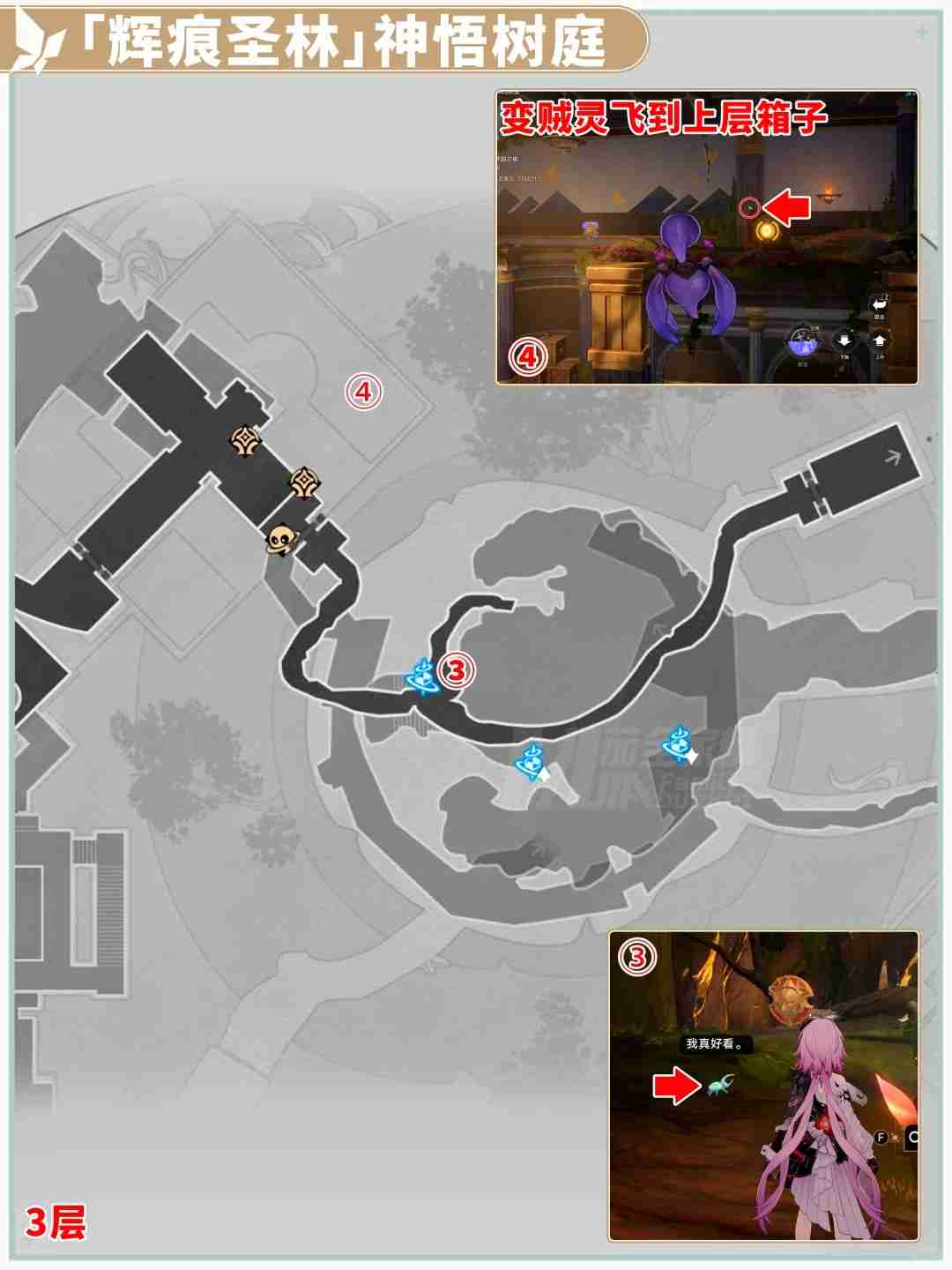 崩坏星穹铁道辉痕圣林神悟树庭若虫收集攻略-辉痕圣林神悟树庭若虫收集攻略