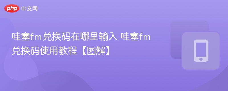 哇塞FM兑换码怎么输入？图解教程分享