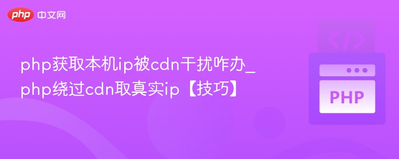 php获取本机ip被cdn干扰咋办_php绕过cdn取真实ip【技巧】