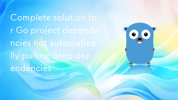 Go 项目依赖未自动拉取解决方法