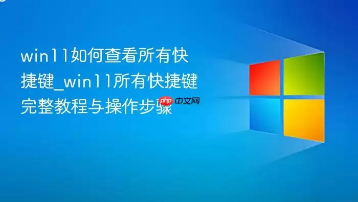 win11如何查看所有快捷键_win11所有快捷键完整教程与操作步骤