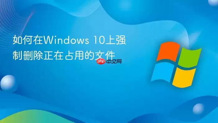 如何在windows 10上强制删除正在占用的文件