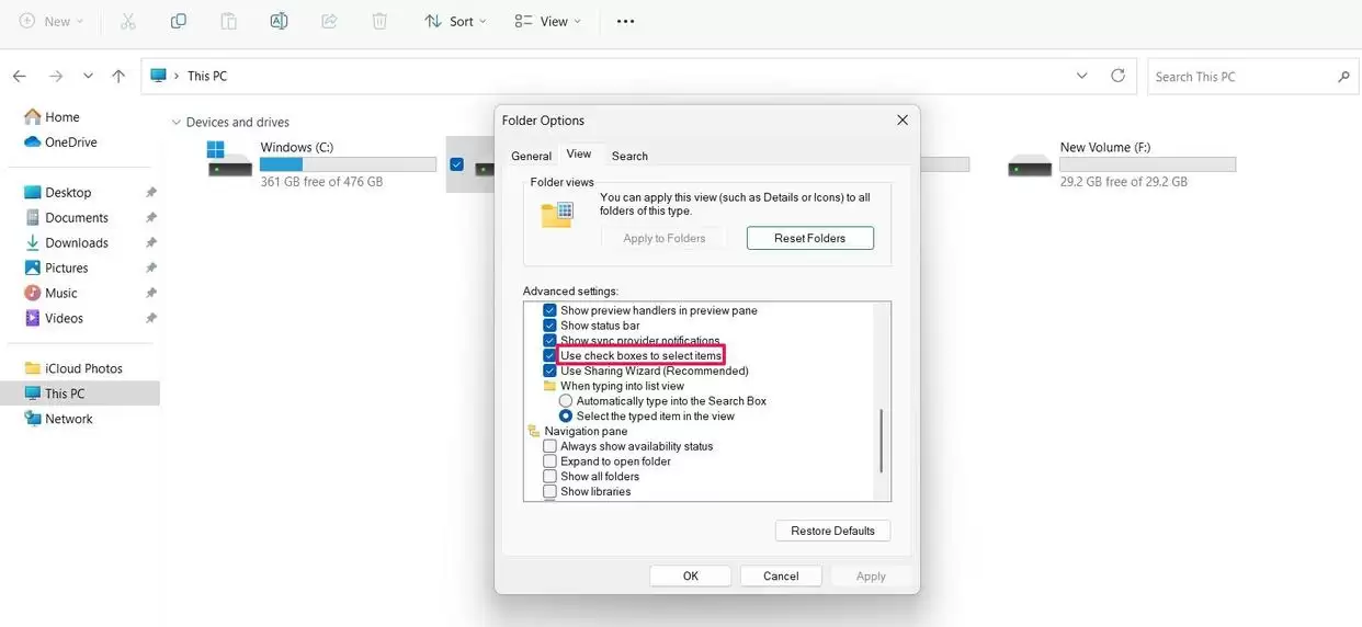 如何启用项目复选框? Windows系统打开文件复选框设置的教程