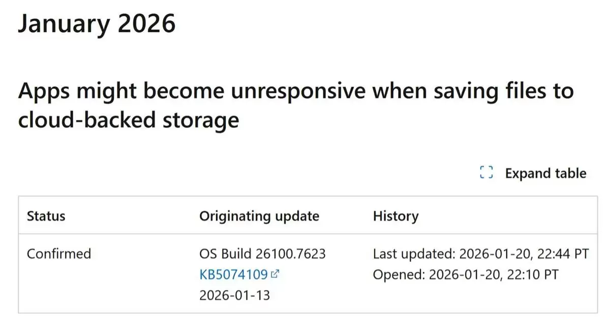 Win11 1月更新KB5074109新BUG:云存储文件导致 OneDrive 等应用卡死