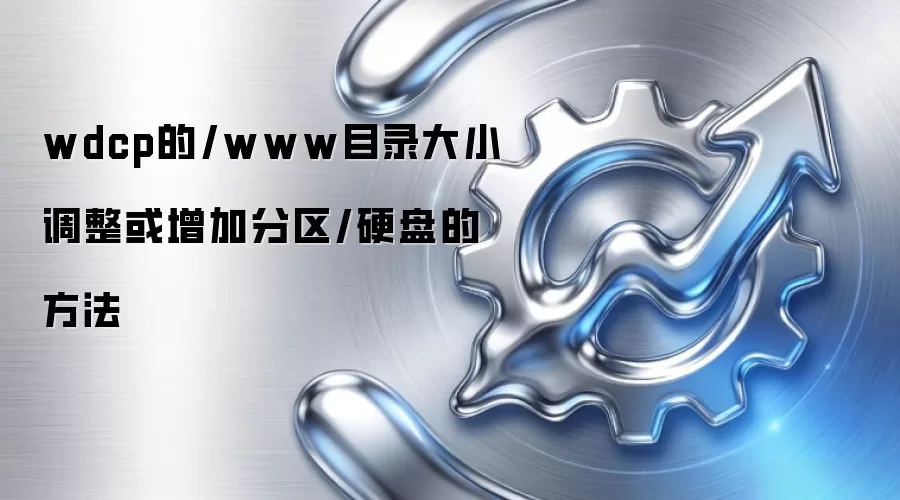 wdcp的/www目录大小调整或增加分区/硬盘的方法