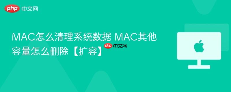 MAC怎么清理系统数据 MAC其他容量怎么删除【扩容】