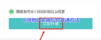得物如何实现先用后付