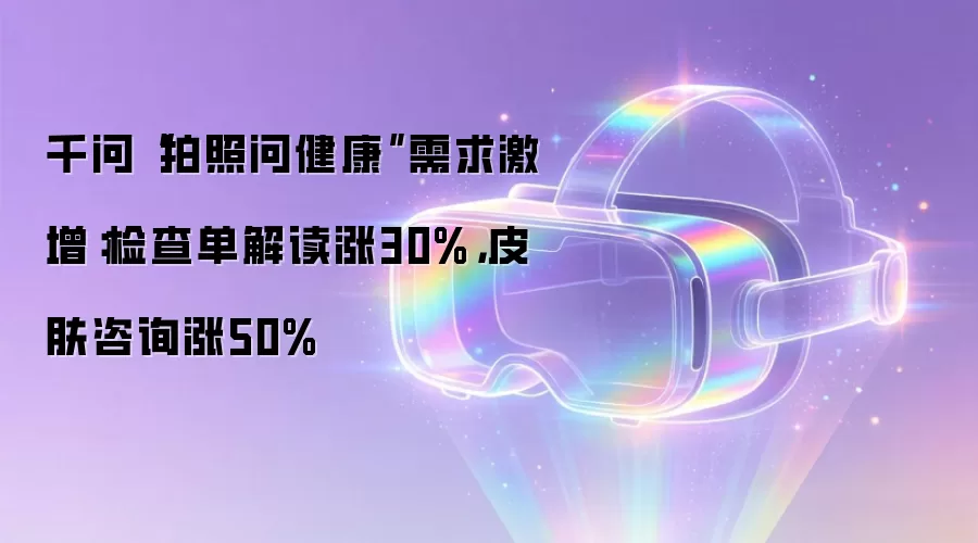 千问“拍照问健康”需求激增:检查单解读涨30%,皮肤咨询涨50%