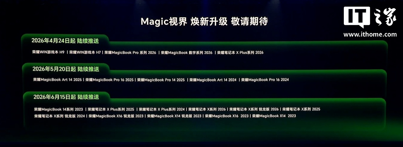重构系统界面,荣耀笔记本 Magic 视界、平板 PC 级桌面焕新计划公布