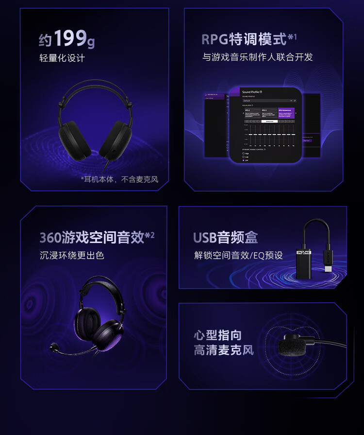 索尼 INZONE 英纵 H6 Air 游戏耳机预售：开放式声学设计 / 仅重 199g，1399 元