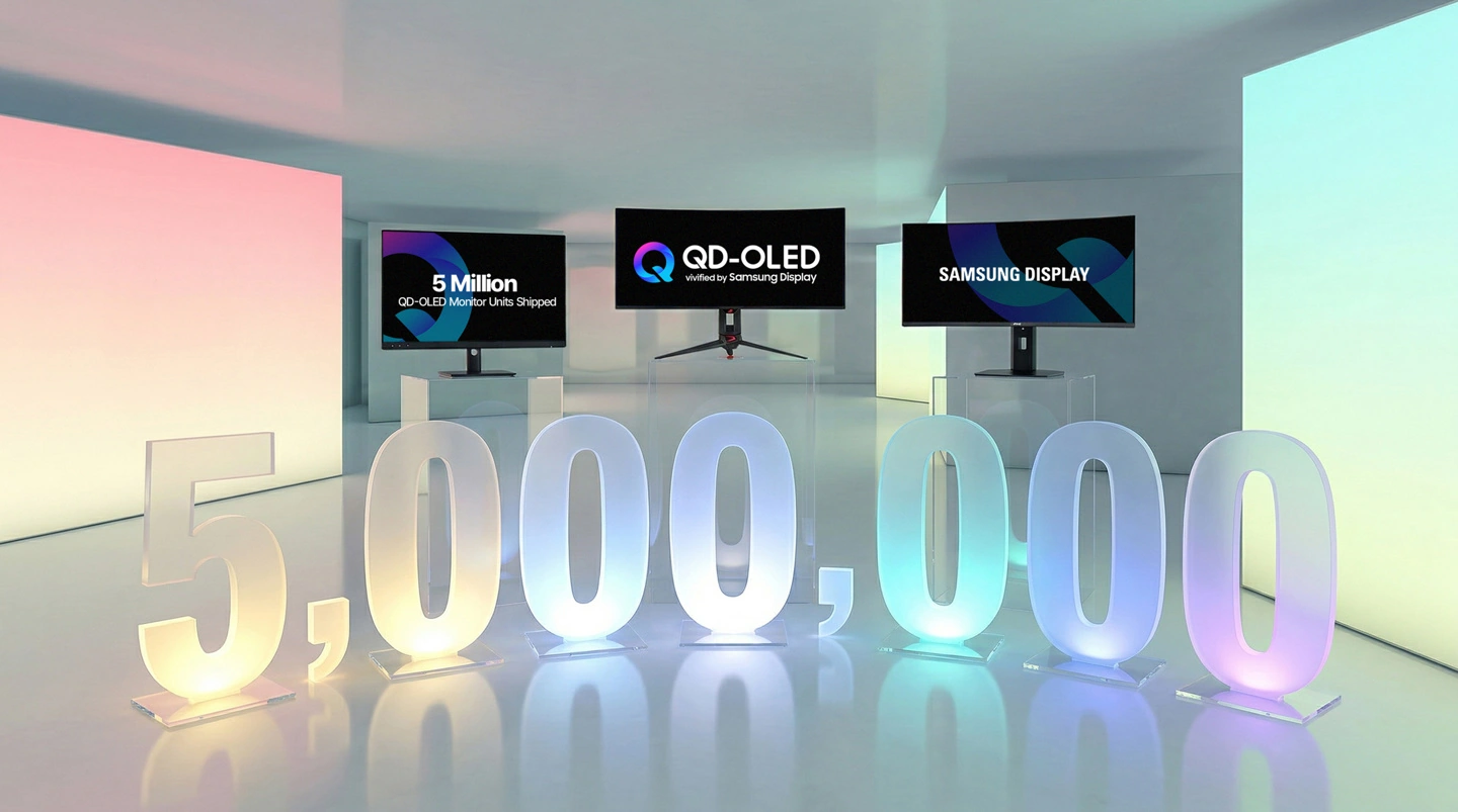三星显示累计出货 500 万块显示器用 QD-OLED 面板，用时四年有余