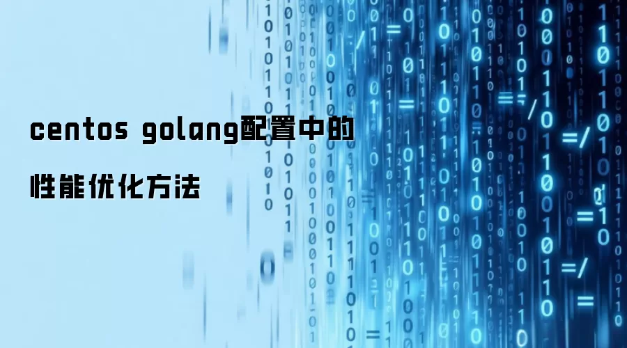 centos golang配置中的性能优化方法