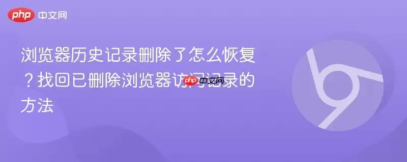 浏览器历史记录删除了怎么恢复?找回已删除浏览器访问记录的方法