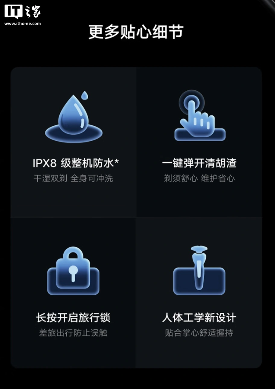 小米推出米家电动剃须刀 Pro 套装版：附带多功能无线充电基站、鬓角 / 鼻毛修剪器，699 元