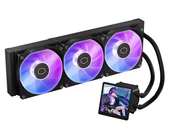 酷冷至尊ML Core LCD 360 4-in水冷，配备480p方屏