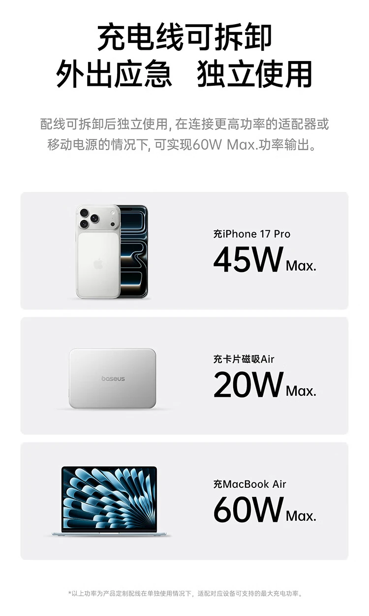 倍思卡片磁吸 Air 开启预约：299 元，号称首个航天级安全充电宝