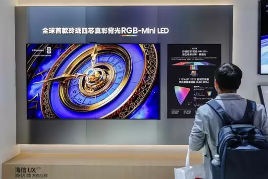 RGB-Mini LED电视在中国市场卖爆：海信碾压式领先 拿下近80%市场份额