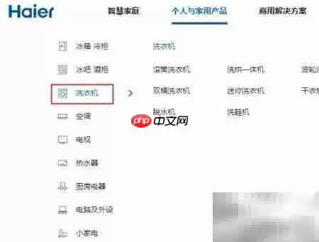 海尔洗衣机型号一览