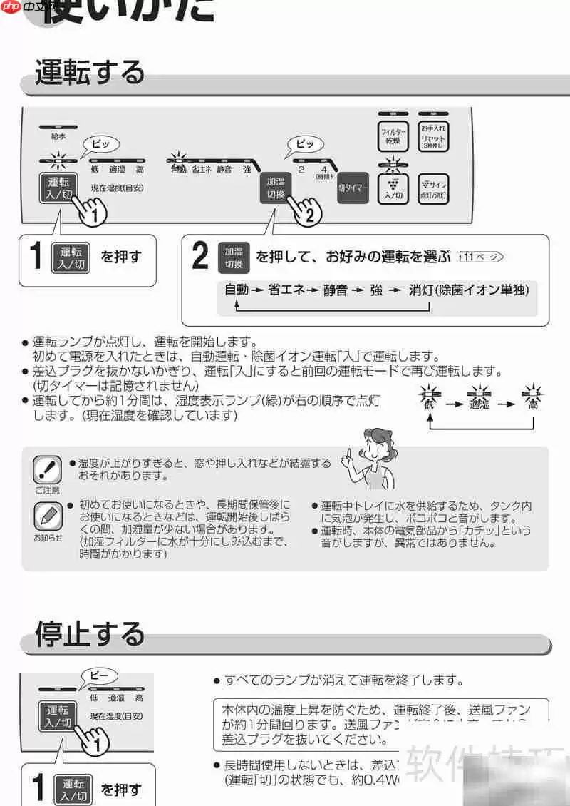 SHARP HV-300加湿器使用指南