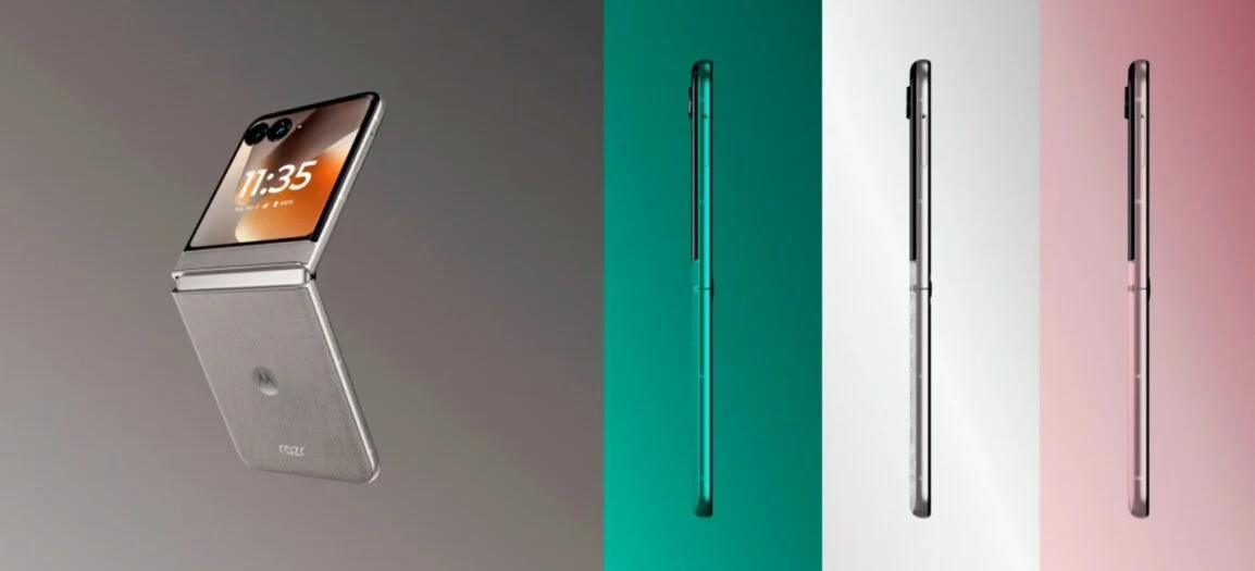 摩托罗拉 Razr 2026（Razr 70）折叠手机渲染图再曝，配独特纹理设计
