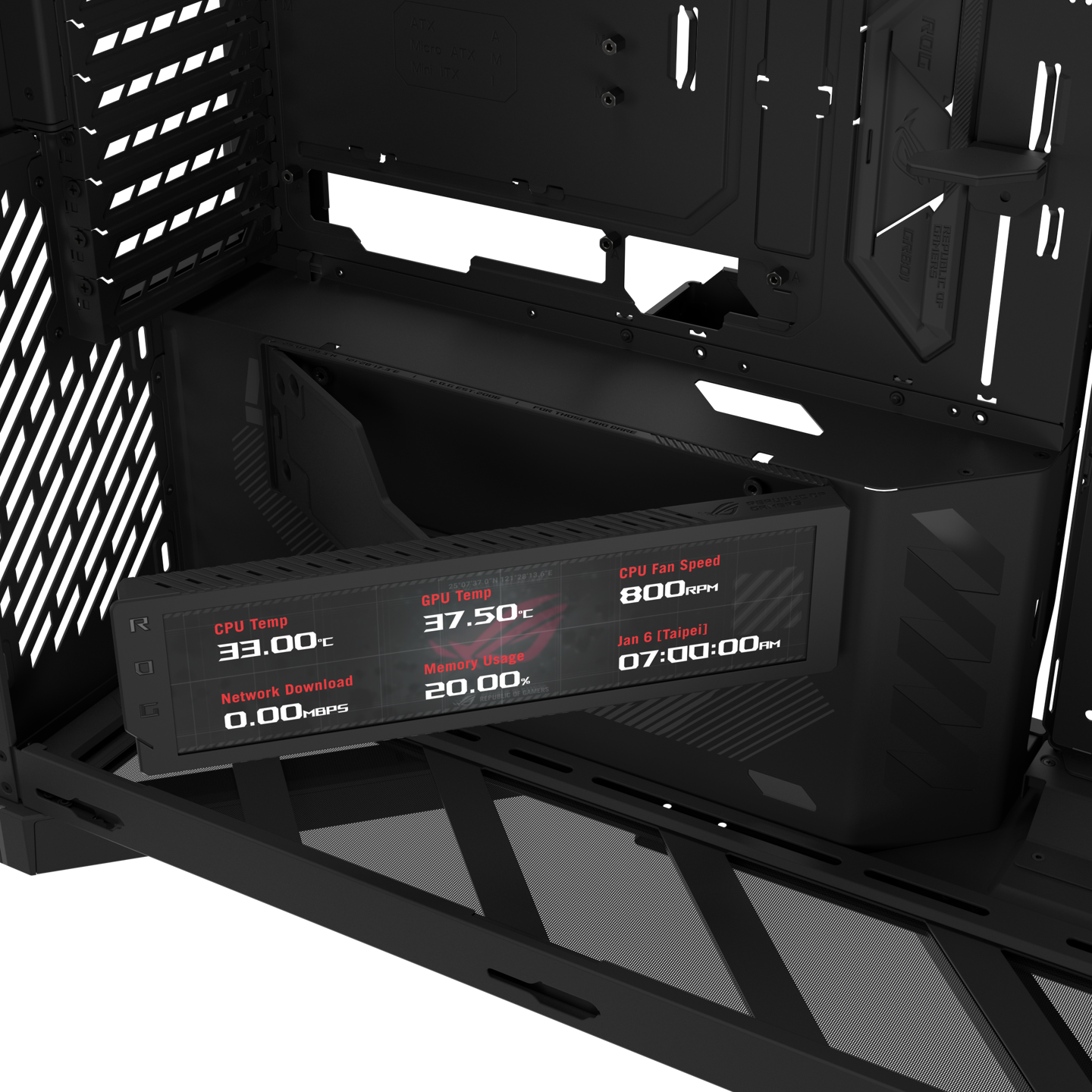 华硕 ROG 幻世神 Cronox 机箱开启预约：配备 9.2 英寸副屏，2399 元