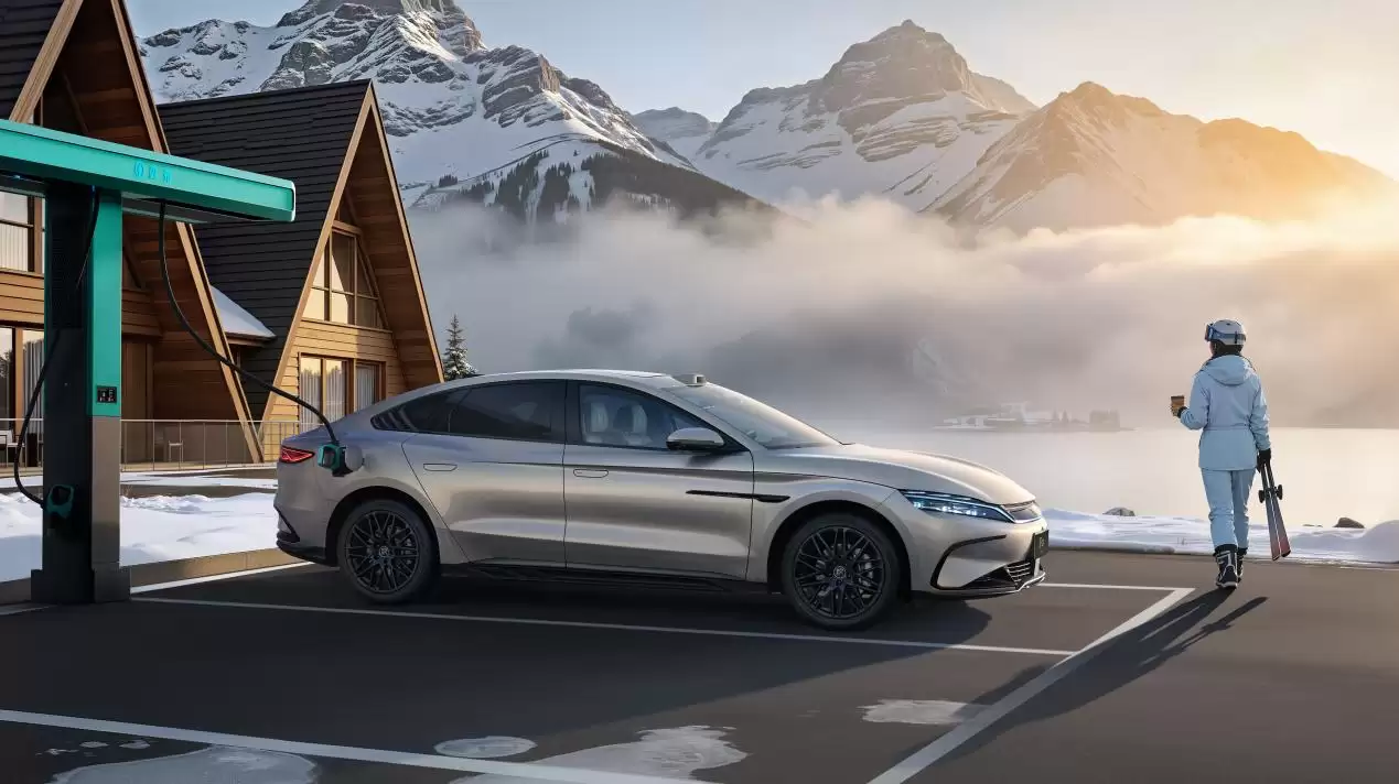 汉EV闪充版户外充电场景